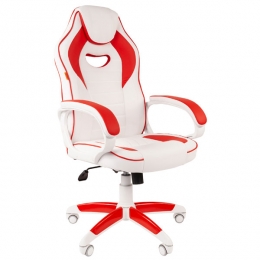Игровое кресло CHAIRMAN GAME 16 White Красный