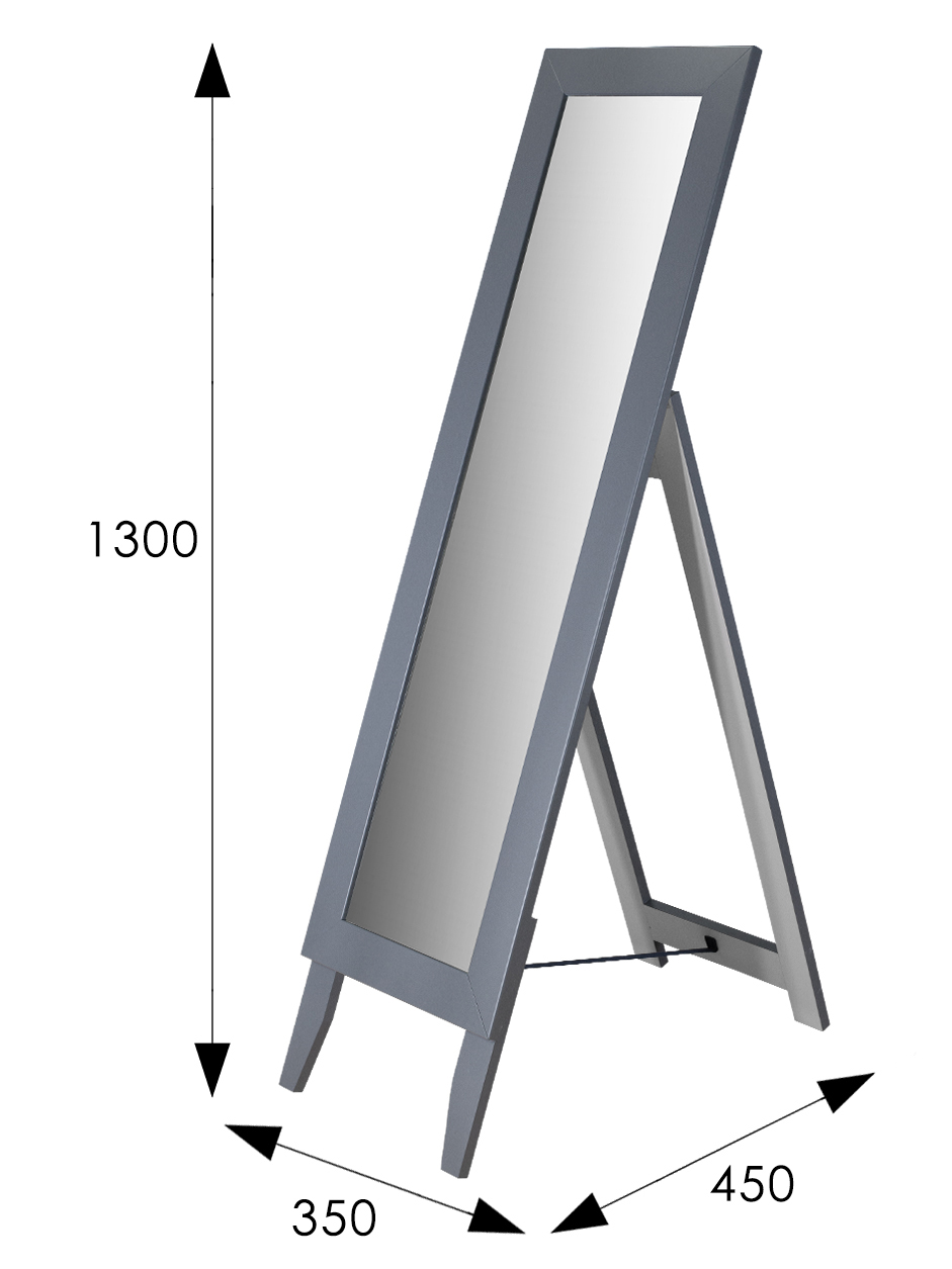Зеркало напольное BeautyStyle 1 серый графит