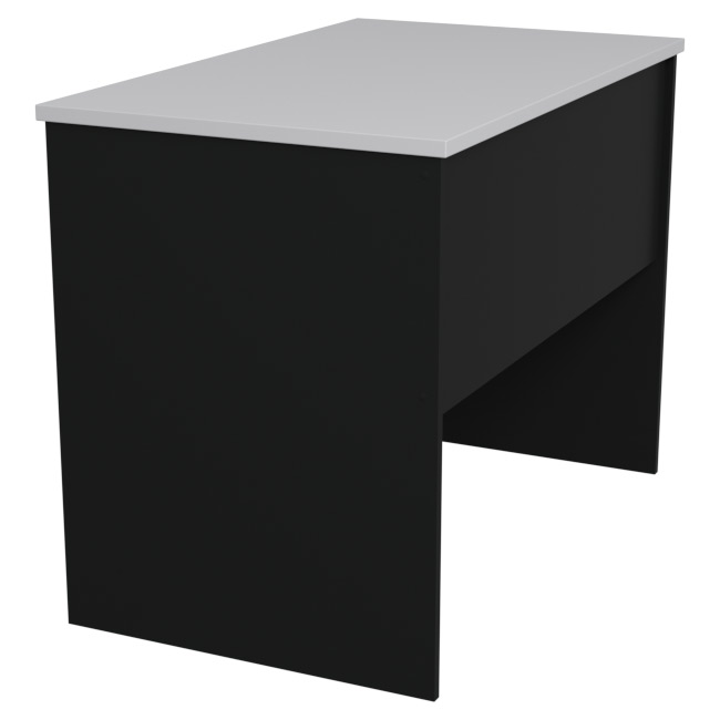 Офисный стол СТ-45 цвет Черный + Серый 100/60/76 см
