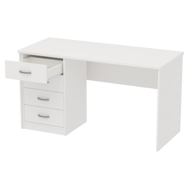 Офисный стол белого цвета СТ-42+ТС-27 140/60/76 см