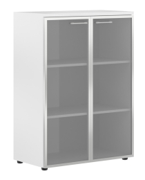 Шкаф со стеклянными дверьми XTEN XMC 85.7 Белый 85/43/119