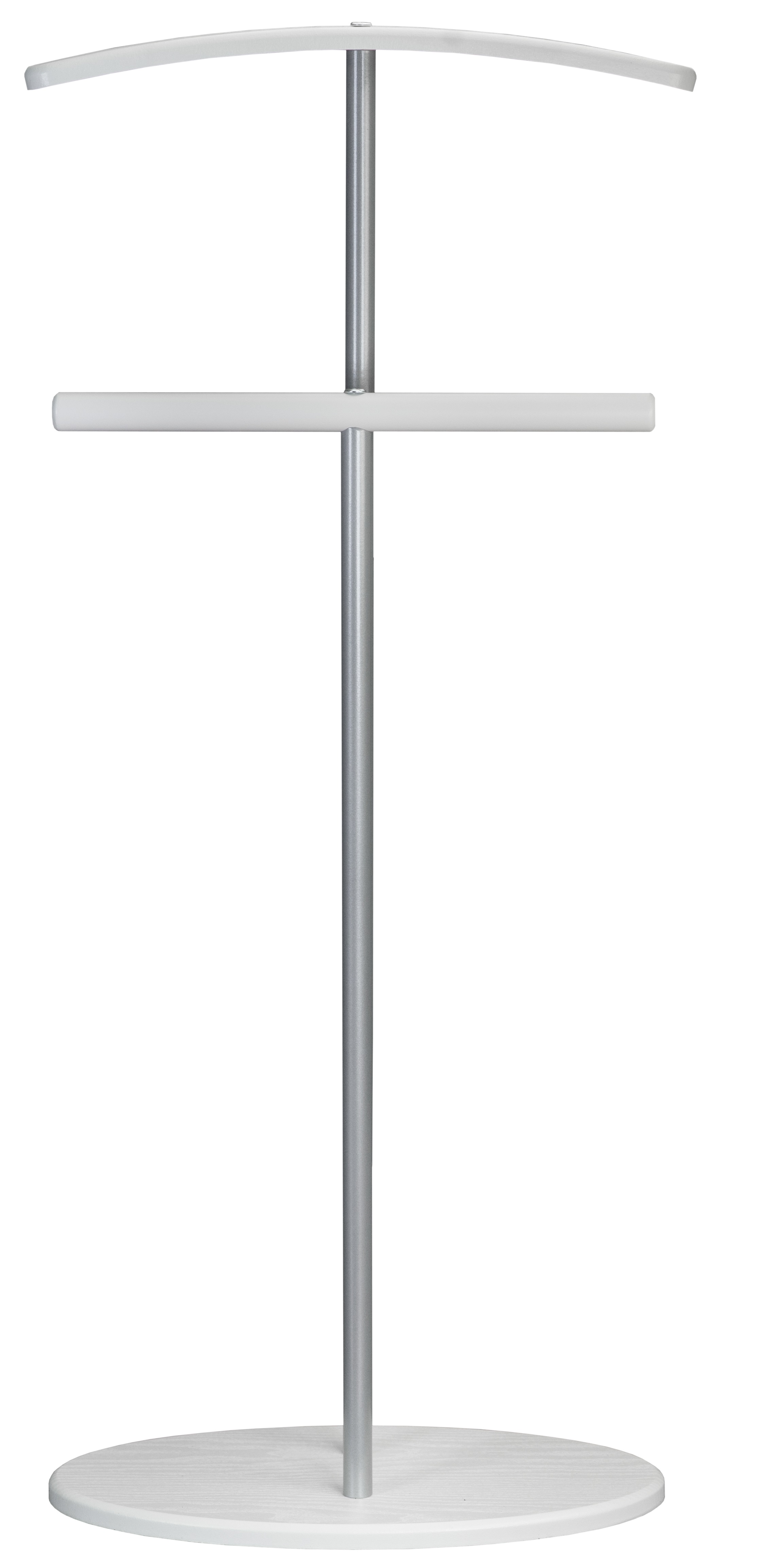 Вешалка костюмная Дэви 2 металлик/белый