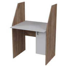 Компьютерный стол СК-18 цвет Дуб Крафт+Серый 80/70/120 см