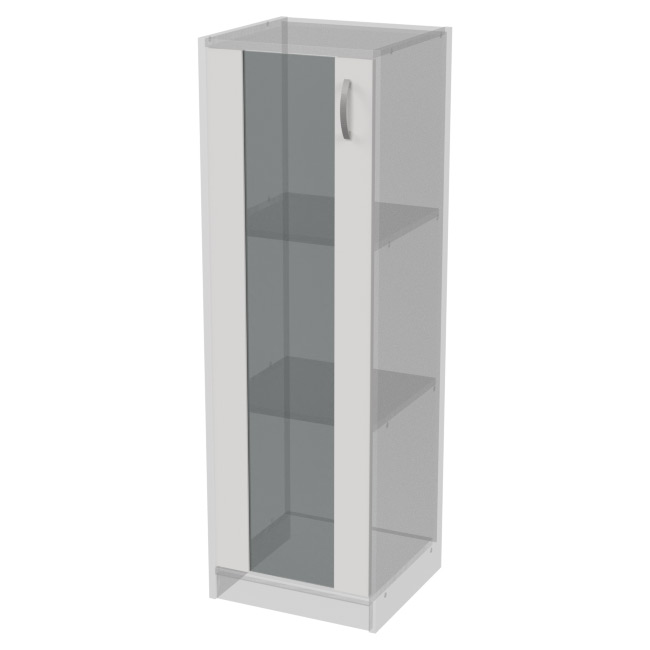 Дверь в рамке ДВ-62 Белый стекло графит 36,5/1,6/113,1