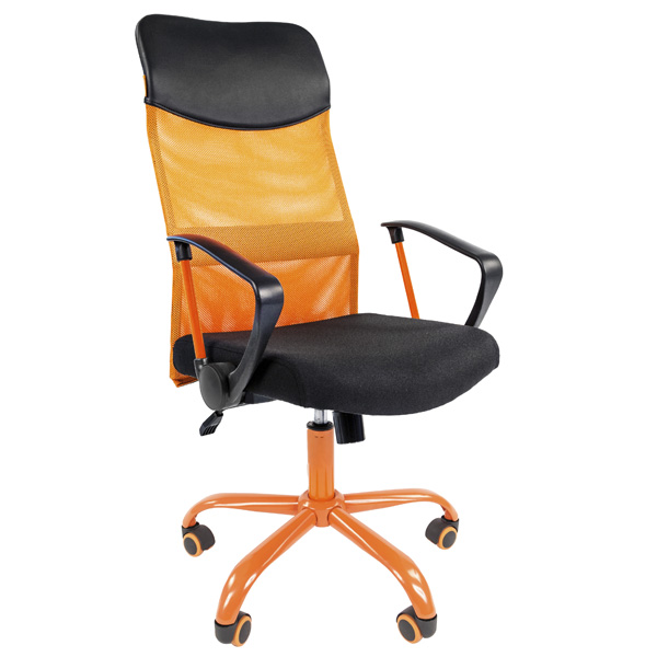 Офисное кресло премиум CHAIRMAN 610 CMET Оранжевый