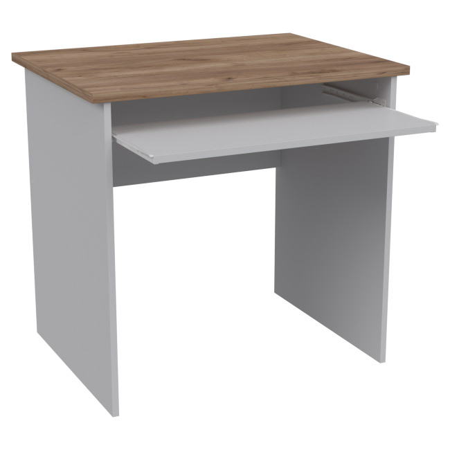 Компьютерный стол СК-27 цвет Серый+Дуб Крафт 80/60/76 см