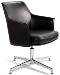 Офисное кресло Бордо CF черная кожа