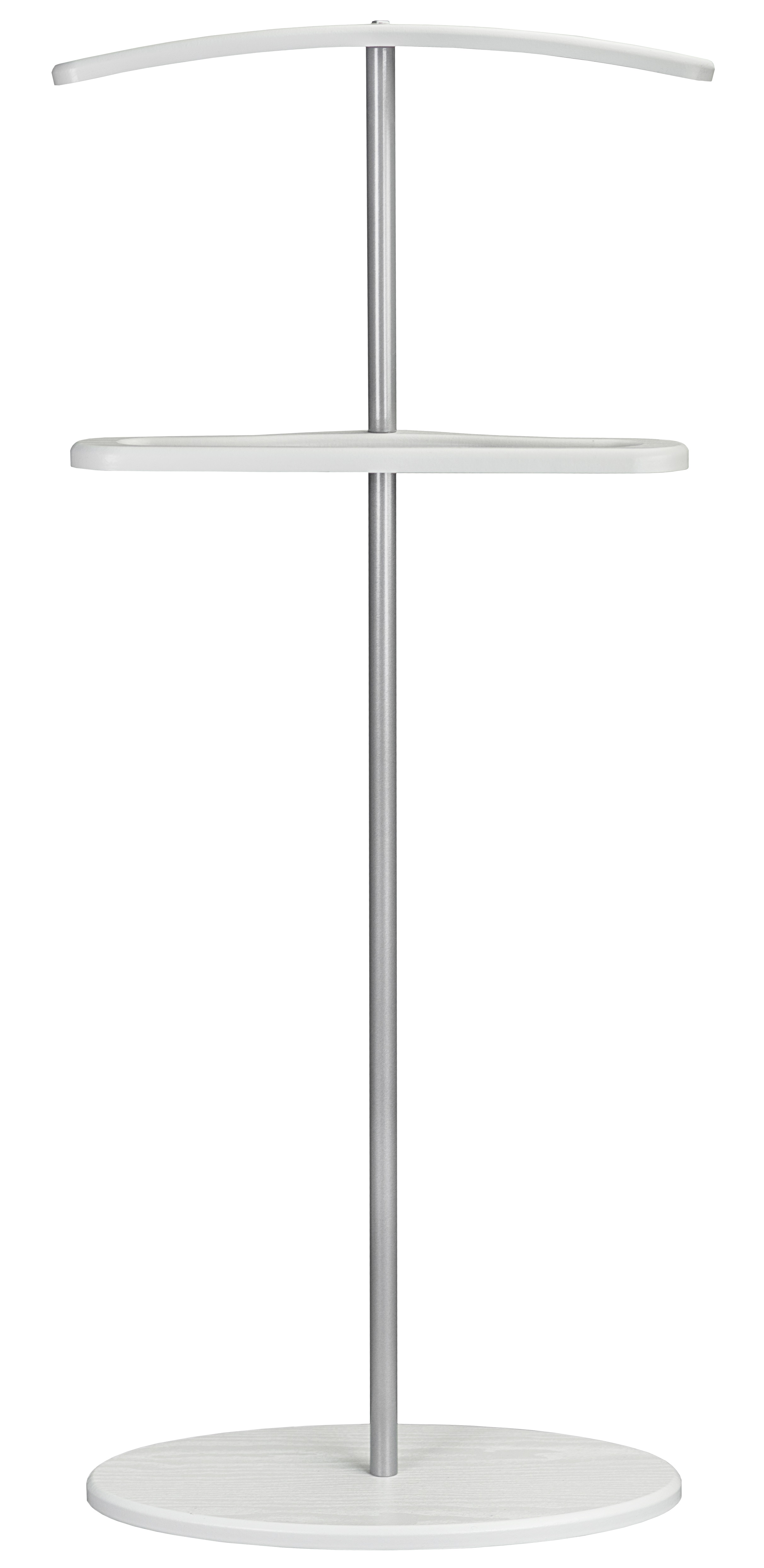 Вешалка костюмная Дэви 3 металлик/белый