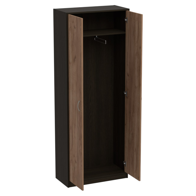Офисный шкаф для одежды ШО-52 цвет Венге+Дуб Крафт 77/37/200 см