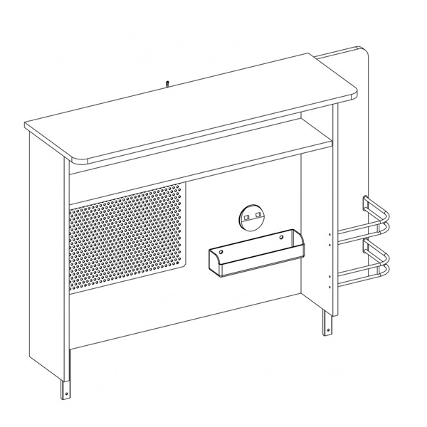 Надстройка к малому письменному столу Cilek White