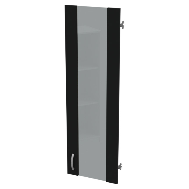 Дверь в рамке ДВ-62 Черный стекло графит 36,5/1,6/113,1