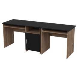 Офисный стол СК-21+СК-27 цвет Дуб крафт + Черный