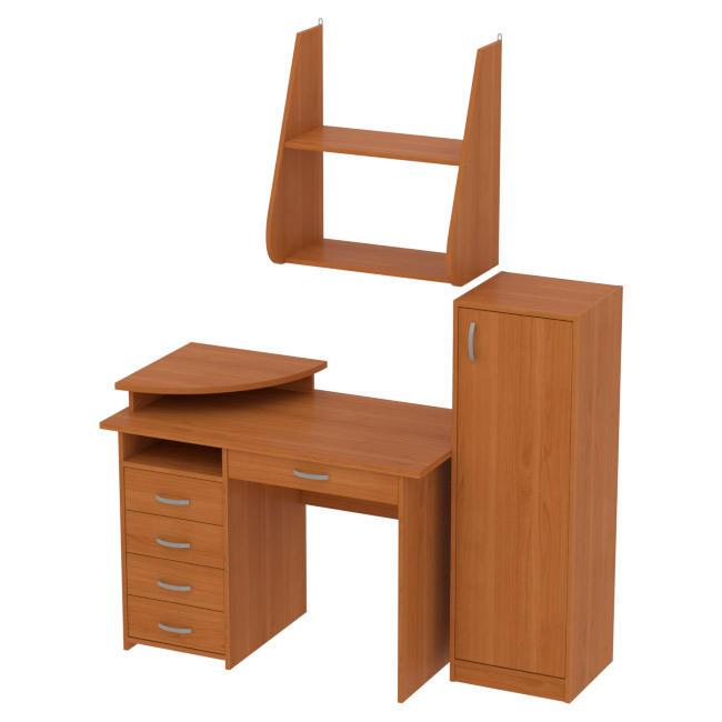 Комплект офисной мебели КП-14 цвет Вишня Оксфорд