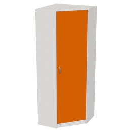 Офисный шкаф угловой ШУ-2з цвет Белый + Оранж