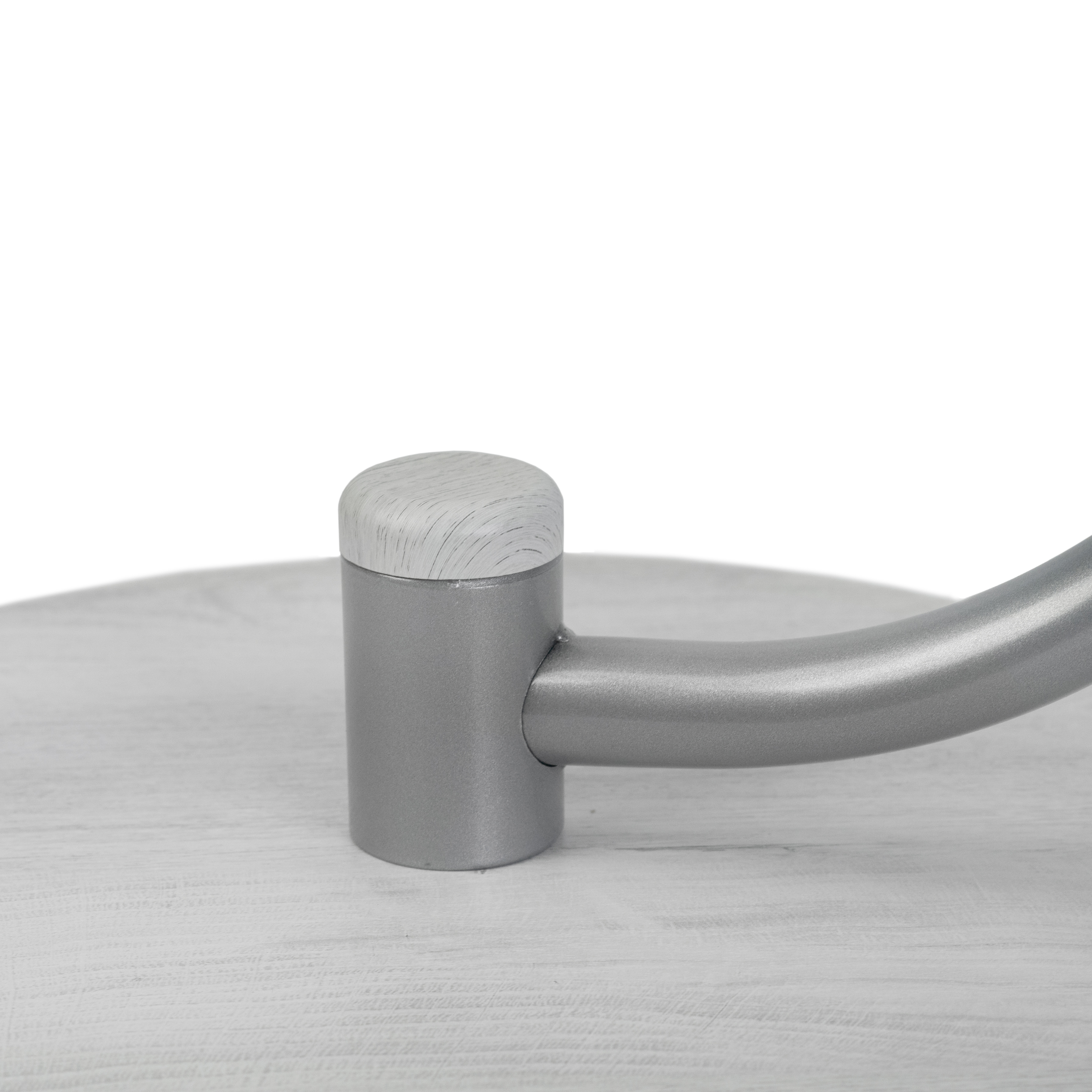 Стол журнальный Дуэт 13Н металлик/дуб дымчатый/прозр