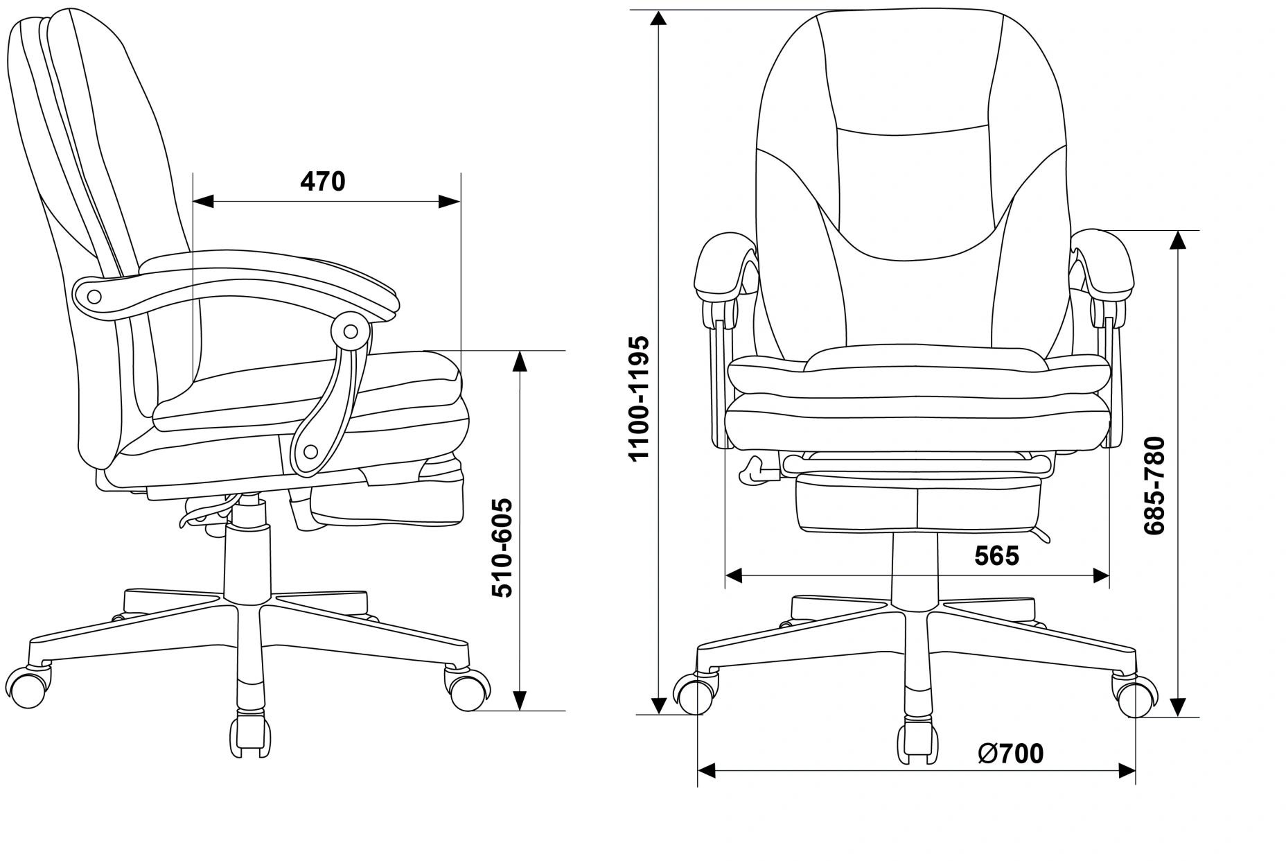Кресло руководителя Бюрократ T-9950MSG-F/FABR-BG