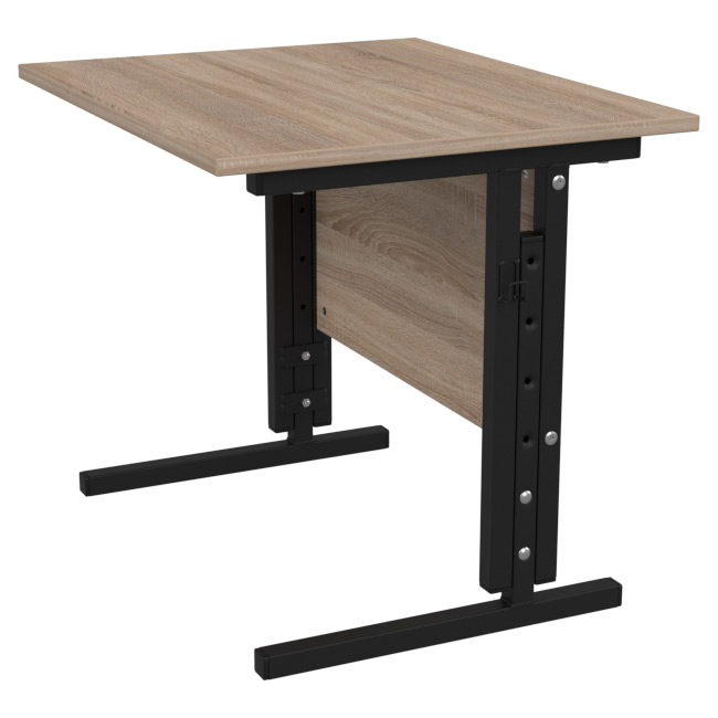 Парта школьная одноместная цвет Дуб Сонома ПО-4 60/50/51-75 СМ