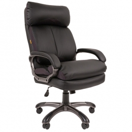 Кресло руководителя CHAIRMAN 505 Черное серый пластик