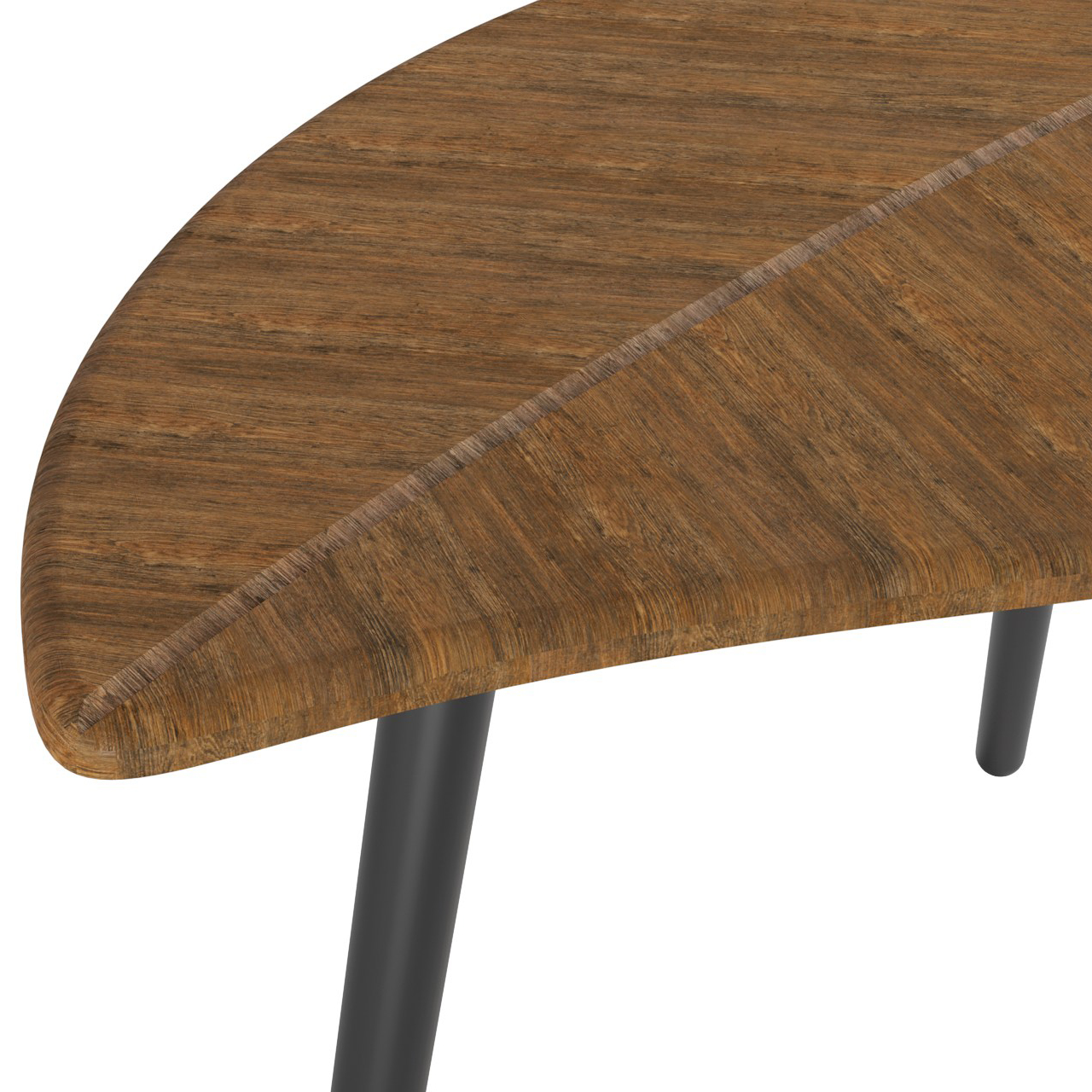 Стол журнальный Берли (12 мм) дуб американский/чёрный