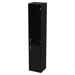 Офисный шкаф СБ-3+А-5 графит цвет Черный 40/37/200 см