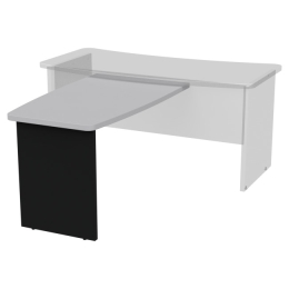 Брифинг-приставка Б-12 цвет Черный+Серый 120/70 см