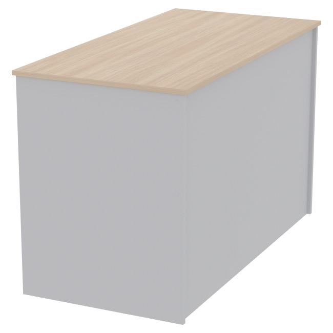 Офисный стол СТЦ-3 цвет Серый+Дуб Молочный 120/60/75,4 см