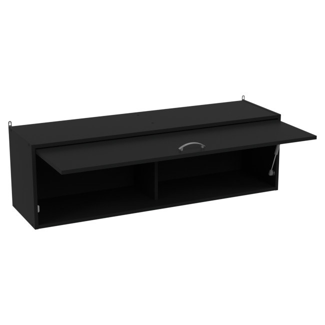 Навесная полка ПП-56+ДВ-56 цвет Черный 120/33/37 см