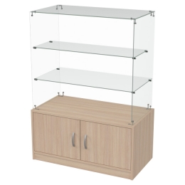 Витрина ВТ-12 цвет Дуб Молочный 90/45/120 см