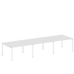 Переговорный стол (3 столешницы) на П-образном м/к 420 METAL SYSTEM БП.ПРГ-3.3 Белый