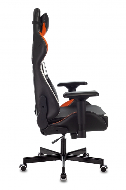 Кресло игровое Zombie VIKING TANK черный/оранжевый/белый