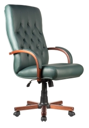 Кресло руководителя RIVA Wood M 175 A Зеленое