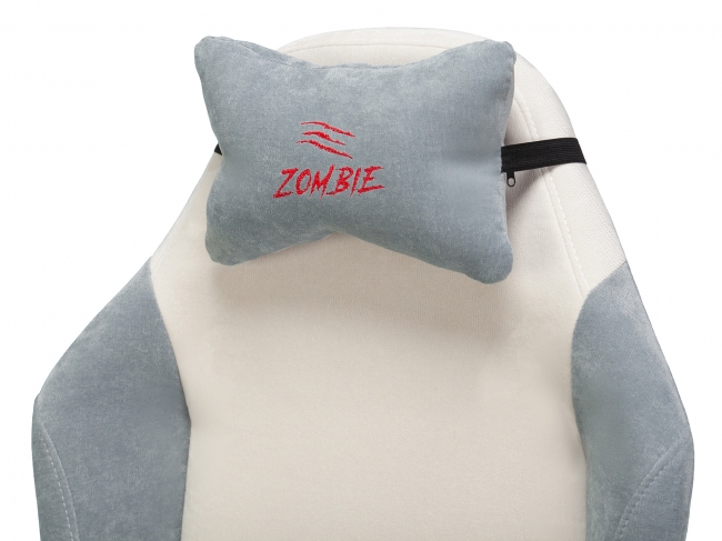 Кресло игровое Zombie EPIC PRO Fabric белый/серо-голубой
