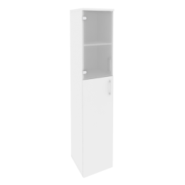 Шкаф высокий узкий левый O.SU-1.7 L Белый бриллиант 40/42/197