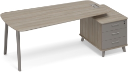 Стoл руководителя опорная тумба малая Вяз-Мокко ТМ М1 120 ВЛ ВЛ МП 225,8/109,2/75,6