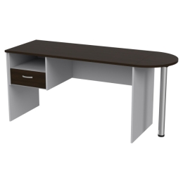 Стол с приставкой КП-1 цвет Серый+Венге