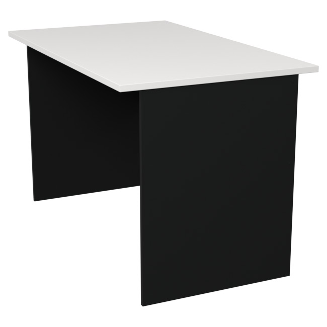 Офисный стол СТ-9 цвет Черный + Белый 120/73/76 см