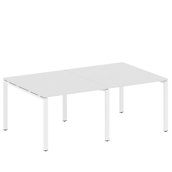 Переговорный стол (2 столешницы) на П-образном м/к 200 METAL SYSTEM БП.ПРГ-2.1 Белый