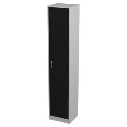 Шкаф для офиса СБ-2/З цвет Серый + Черный 40/37/200 см