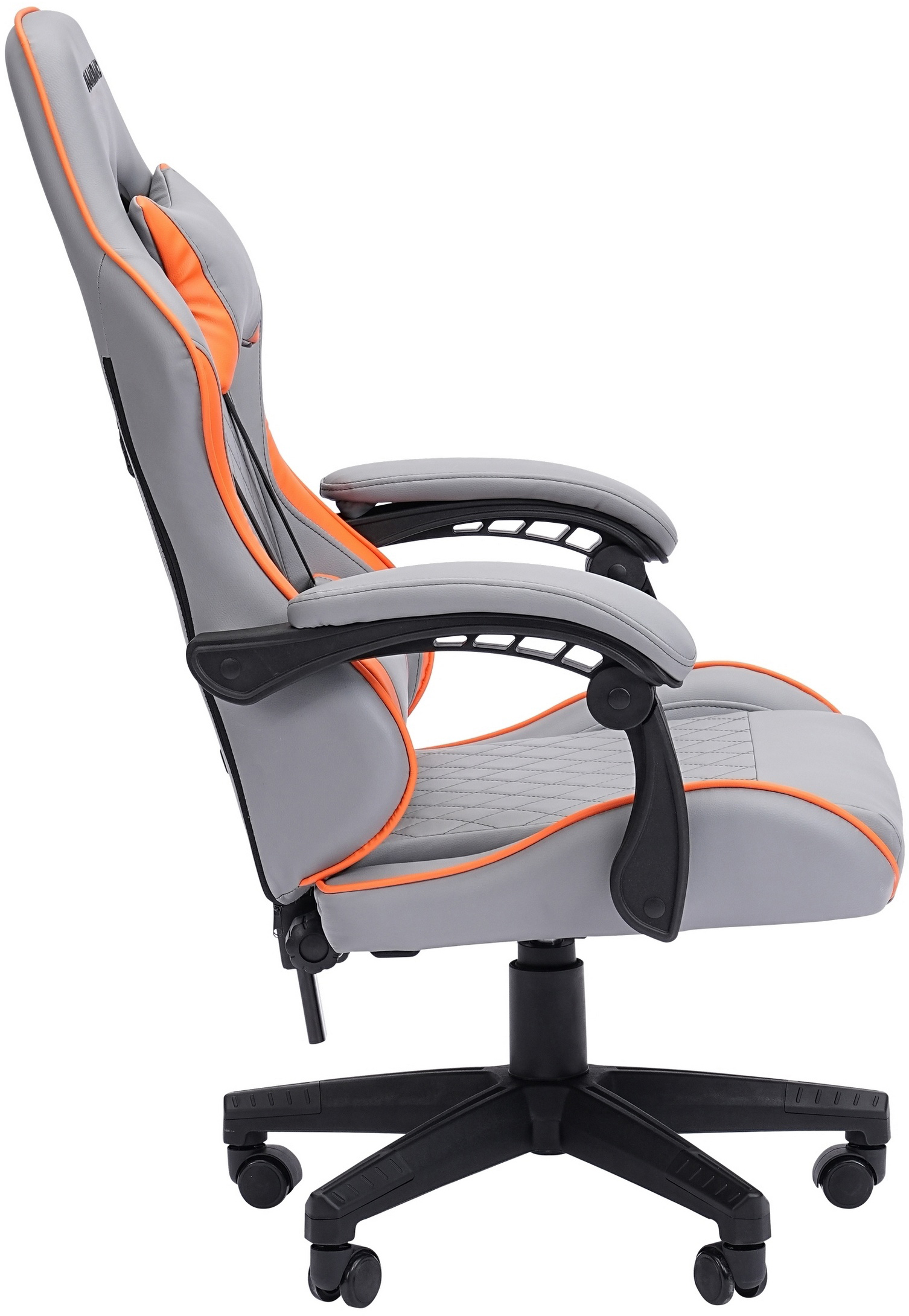 Игровое кресло CHAIRMAN CH28 экокожа серый/оранжевый