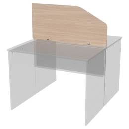 Перегородка для столов Э-49 цвет Дуб Молочный 100/25-45 см