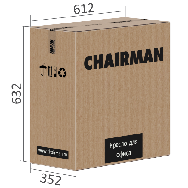 Кресло Chairman Home 118 ткань Т-55 серый