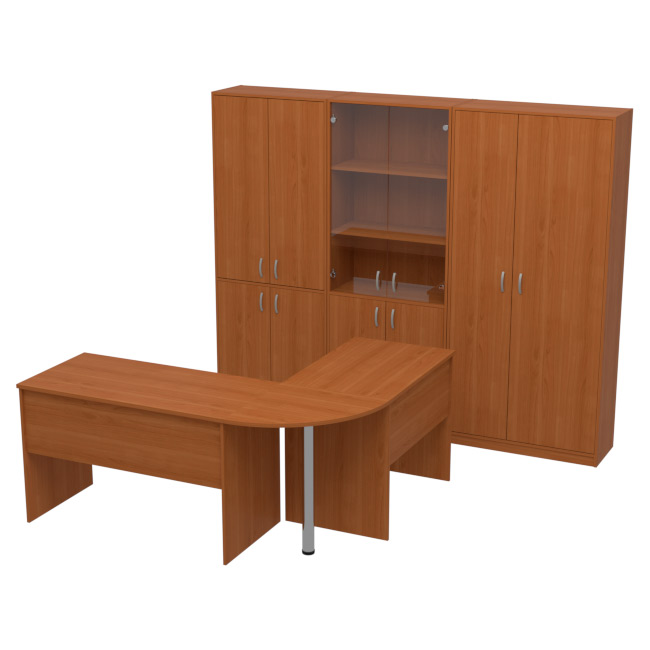 Комплект офисной мебели КП-11 цвет Вишня Оксфорд