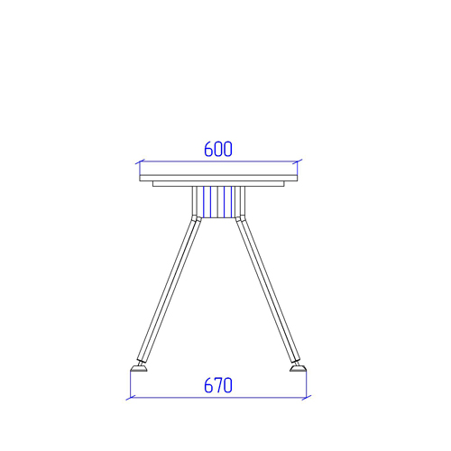 Стол на металлокаркасе СМЛ-41 цвет Серый 90/60/74,7 см