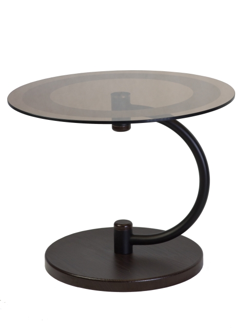 Стол журнальный Дуэт 13Н черный/венге/тонированное