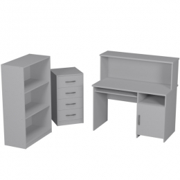 Комплект офисной мебели КП-22 цвет Серый