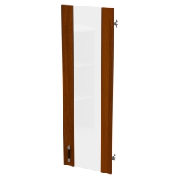 Дверь в рамке ДВ-62+С-28МВ Орех Итальянский стекло прозрачное 36,5/1,6/113,1