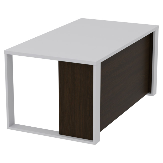 Стол руководителя СТРЦ-19 цвет Серый+Венге 160/90/75 см