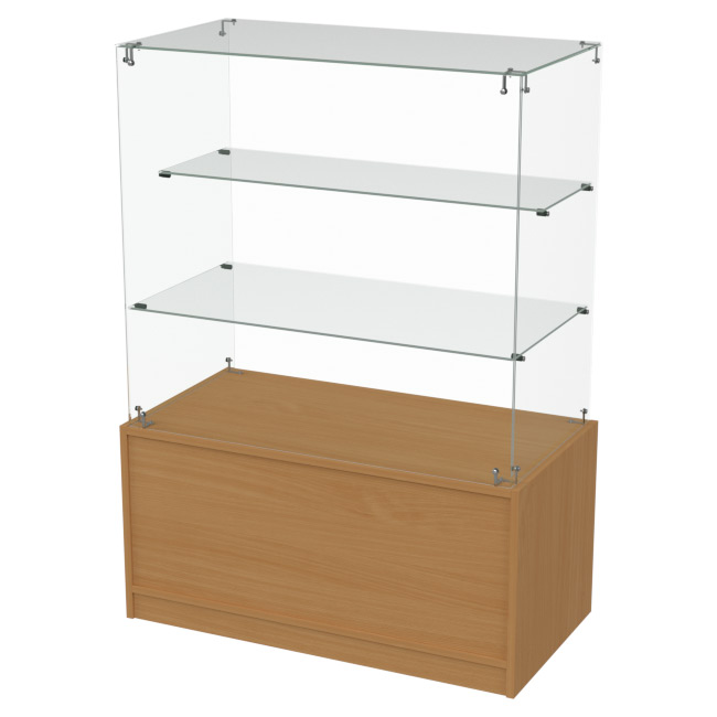 Витрина ВТ-12 цвет Бук Бавария 87/45/120 см