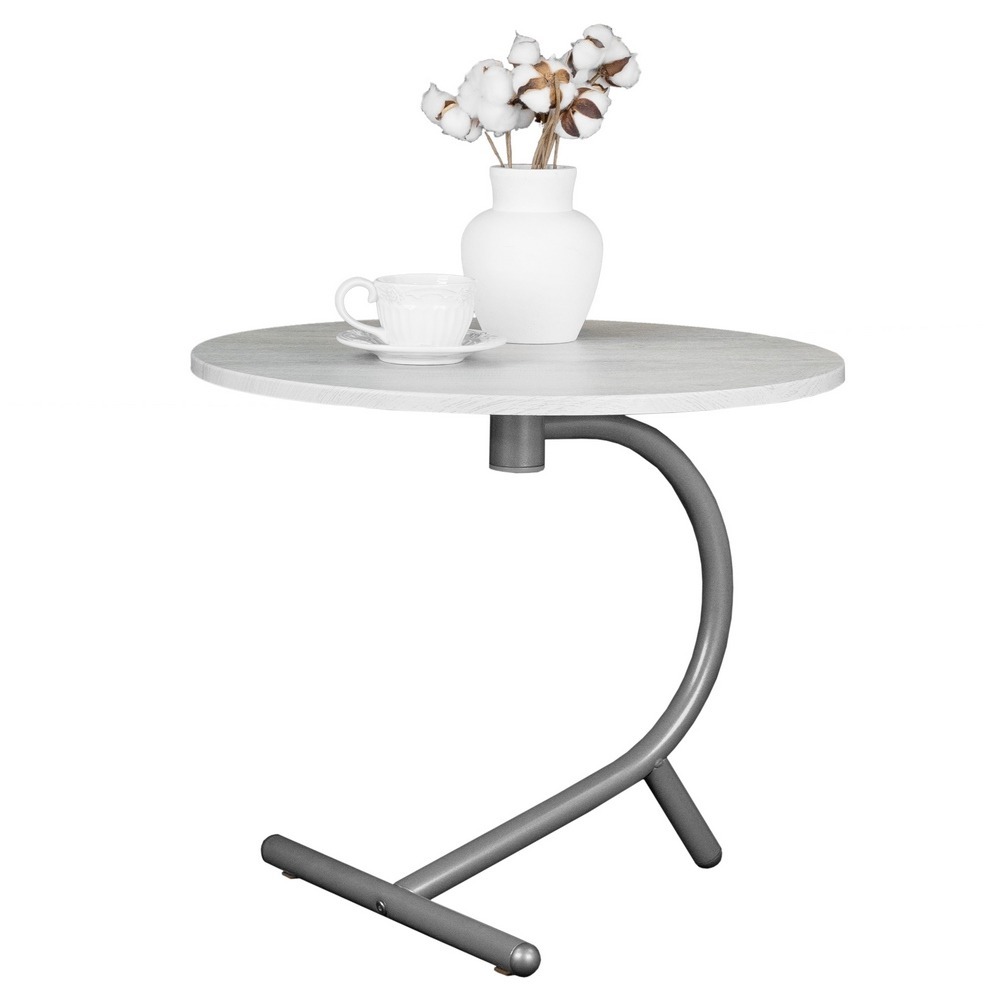 Стол журнальный Дуэт 14 дуб дымчатый/металлик