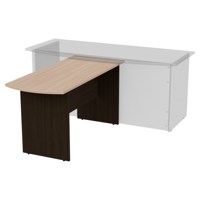 Стол руководителя приставной СПР-14 Венге+Дуб 140/60/73 см